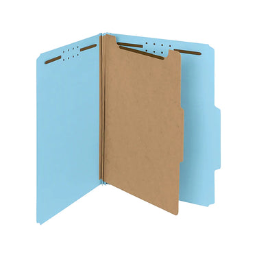 Smead 100% Recycled Pressboard Classification Folder, 1 Divider, 2